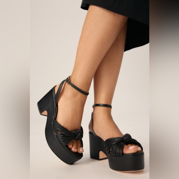 Anthropologie Guilhermina Knotted Platform Heels